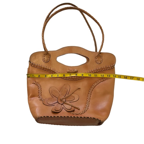 Patricia Nash Biadia Braided Flower Satchel Tan - Picture 15 of 16